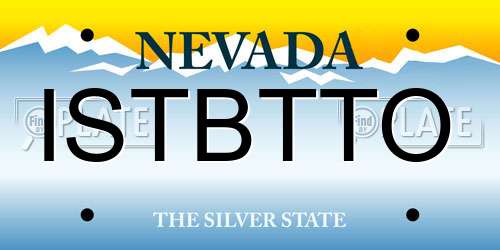 ISTBTTO Nevada License Plate