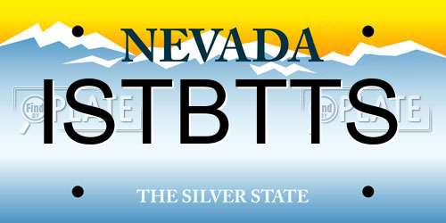 ISTBTTS Nevada License Plate