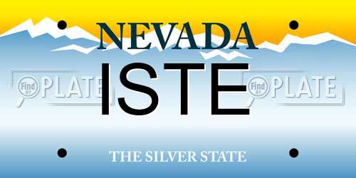 ISTE Nevada License Plate