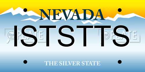 ISTSTTS Nevada License Plate