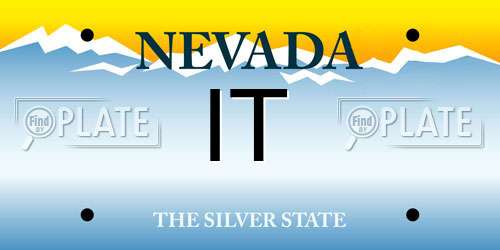 IT Nevada License Plate