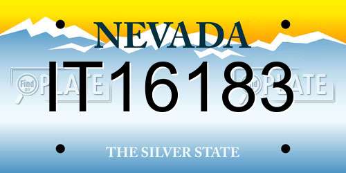 IT16183 Nevada License Plate