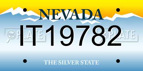 IT19782 Nevada License Plate