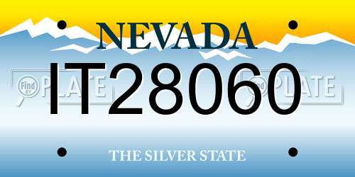 IT28060 Nevada License Plate