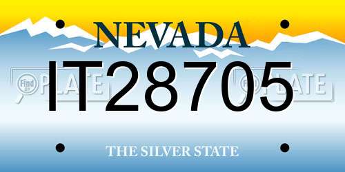 IT28705 Nevada License Plate