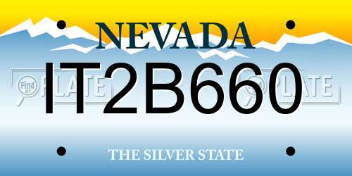 IT2B660 Nevada License Plate