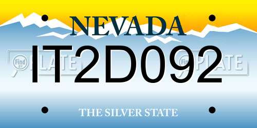 IT2D092 Nevada License Plate