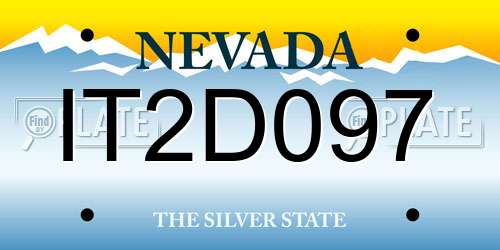 IT2D097 Nevada License Plate