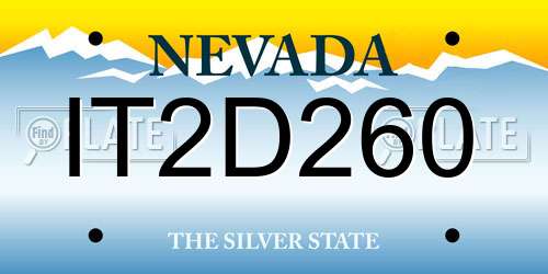 IT2D260 Nevada License Plate