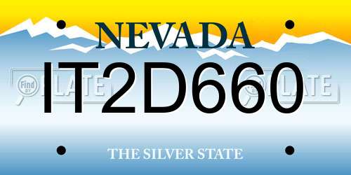 IT2D660 Nevada License Plate