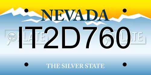 IT2D760 Nevada License Plate