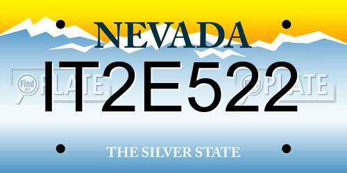 IT2E522 Nevada License Plate