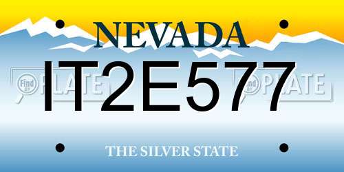 IT2E577 Nevada License Plate