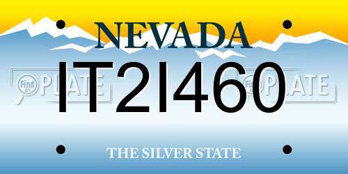 IT2I460 Nevada License Plate