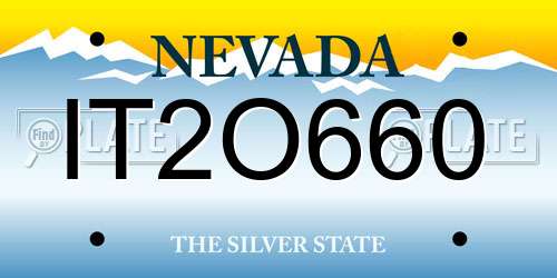 IT2O660 Nevada License Plate
