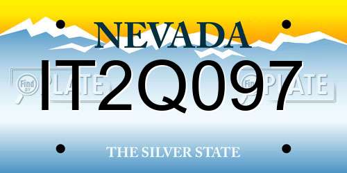 IT2Q097 Nevada License Plate