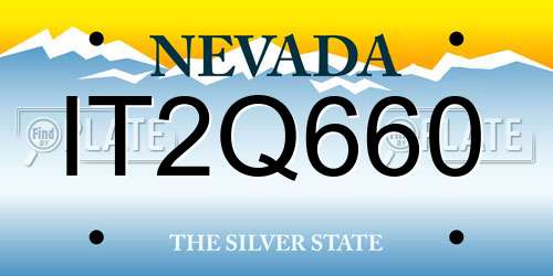 IT2Q660 Nevada License Plate