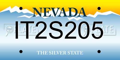 IT2S205 Nevada License Plate
