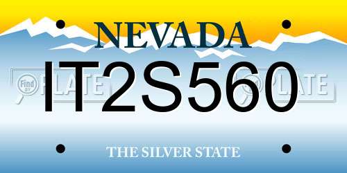 IT2S560 Nevada License Plate