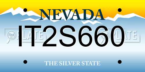 IT2S660 Nevada License Plate