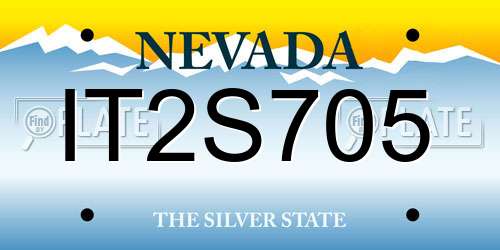 IT2S705 Nevada License Plate