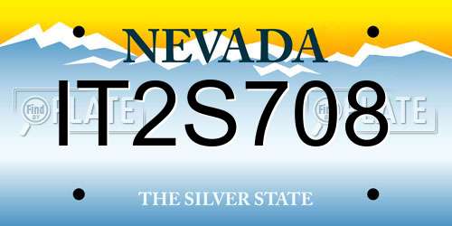 IT2S708 Nevada License Plate