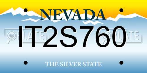 IT2S760 Nevada License Plate