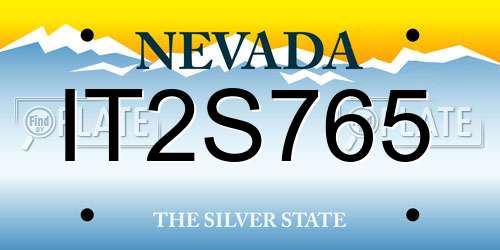 IT2S765 Nevada License Plate