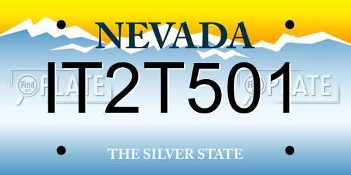 IT2T501 Nevada License Plate