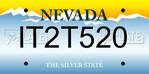 IT2T520 Nevada License Plate