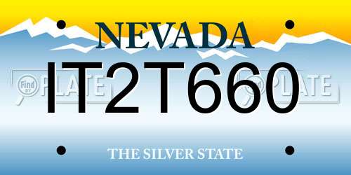 IT2T660 Nevada License Plate