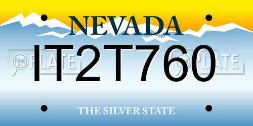 IT2T760 Nevada License Plate