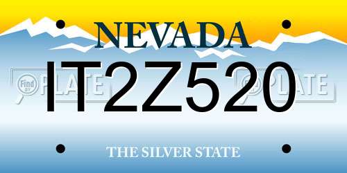 IT2Z520 Nevada License Plate