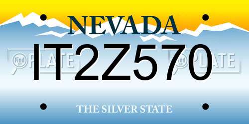 IT2Z570 Nevada License Plate