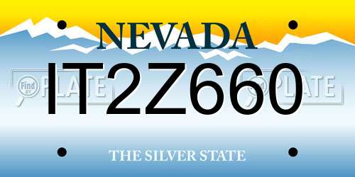 IT2Z660 Nevada License Plate