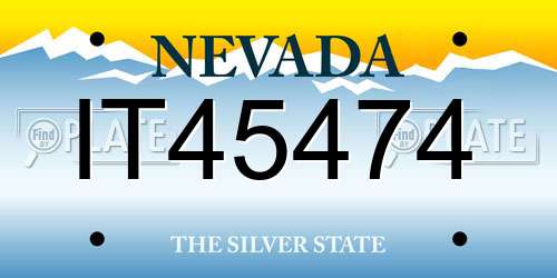 IT45474 Nevada License Plate