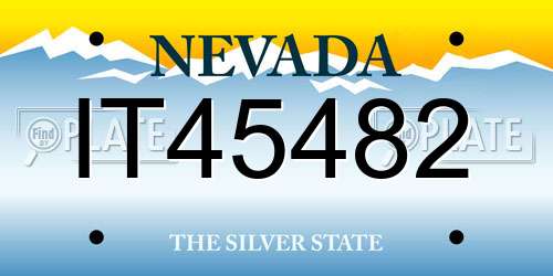 IT45482 Nevada License Plate