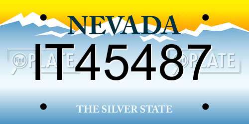 IT45487 Nevada License Plate