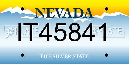 IT45841 Nevada License Plate