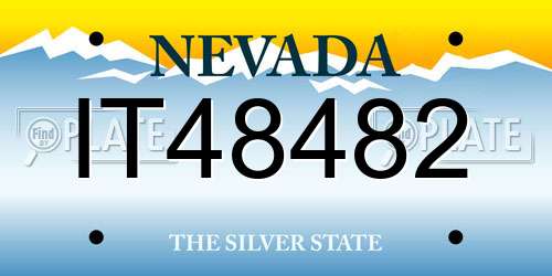 IT48482 Nevada License Plate
