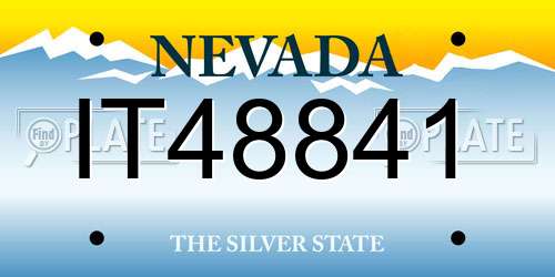 IT48841 Nevada License Plate
