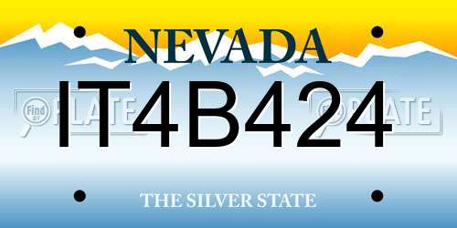 IT4B424 Nevada License Plate