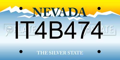 IT4B474 Nevada License Plate