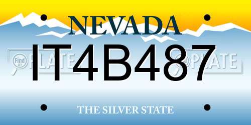IT4B487 Nevada License Plate