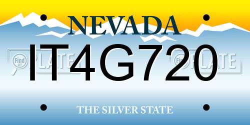 IT4G720 Nevada License Plate