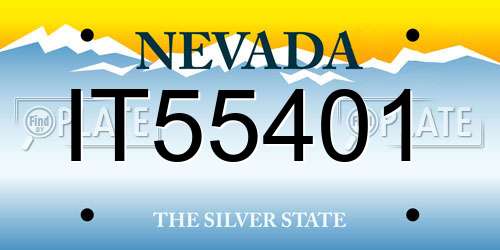 IT55401 Nevada License Plate