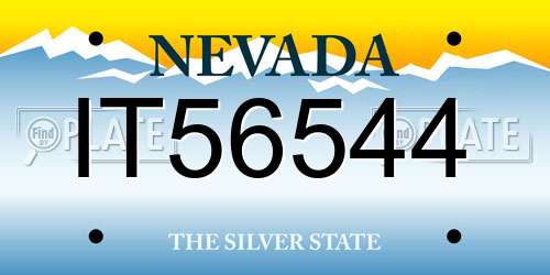 IT56544 Nevada License Plate