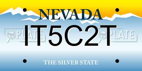 IT5C2T Nevada License Plate
