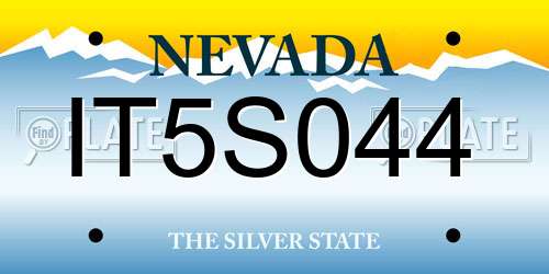 IT5S044 Nevada License Plate