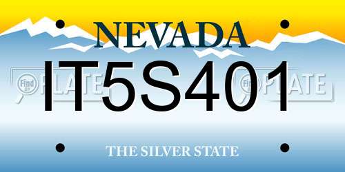IT5S401 Nevada License Plate